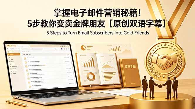 （18923期）掌握电子邮件营销秘籍！5步教你变卖金牌朋友【原创双语字幕】 - 佳梦网创 - 网创副业项目资源站-佳梦网创 - 网创副业项目资源站