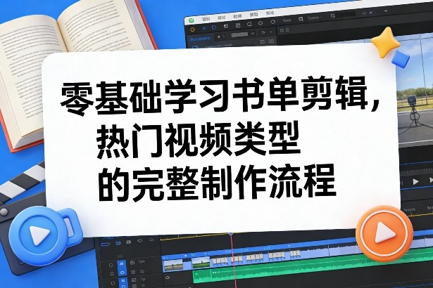 零基础学习书单剪辑，热门视频类型的完整制作流程（更新2026）-佳梦网创 - 网创副业项目资源站