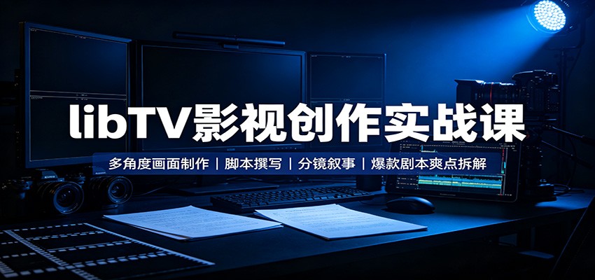 libTV影视创作实战课：多角度画面制作，脚本撰写，分镜叙事，爆款剧本爽点拆解 - 佳梦网创 - 网创副业项目资源站-佳梦网创 - 网创副业项目资源站