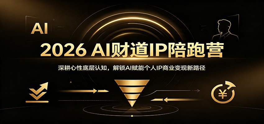 2026 AI财道IP陪跑营:深耕心性底层认知,解锁AI赋能个人IP商业变现新路径-佳梦网创 - 网创副业项目资源站