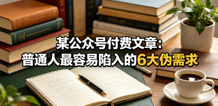 某公众号付费文章:普通人最容易陷入的6大伪需求 某公众号付费文章:普通人最容易陷入的6大伪需求