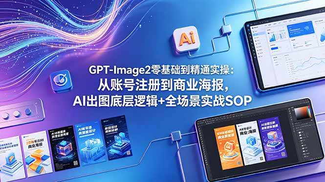 (18835期)GPT-Image2零基础到精通实操:从账号注册到商业海报,AI出图底层逻辑+全场景实战SOP (18835期)GPT-Image2零基础到精通实操:从账号注册到商业海报,AI出图底层逻辑+全场景实战SOP