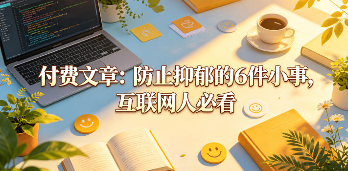 付费文章：防止抑郁的6件小事，互联网人必看！-佳梦网创 - 网创副业项目资源站