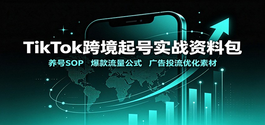 TikTok跨境起号实战资料包:养号SOP,爆款流量公式,广告投流优化素材-佳梦网创 - 网创副业项目资源站