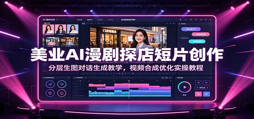 美业AI漫剧探店短片创作:分层生图对话生成教学,视频合成优化实操教程 美业AI漫剧探店短片创作:分层生图对话生成教学,视频合成优化实操教程
