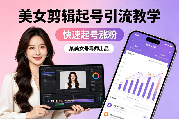 某美女号导师出品：美女剪辑起号引流教学，快速起号涨粉 - 佳梦网创 - 网创副业项目资源站-佳梦网创 - 网创副业项目资源站