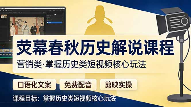 荧幕春秋历史(营销类 - 佳梦网创 - 网创副业项目资源站-佳梦网创 - 网创副业项目资源站