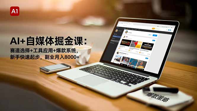 AI+自媒体掘金课：赛道选择+工具应用+爆款系统，新手快速起步，副业月入8000+ - 佳梦网创 - 网创副业项目资源站-佳梦网创 - 网创副业项目资源站