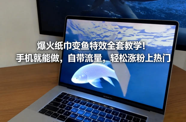 爆火纸巾变鱼特效全套教学！手机就能做，自带流量，轻松涨粉上热门 - 佳梦网创 - 网创副业项目资源站-佳梦网创 - 网创副业项目资源站
