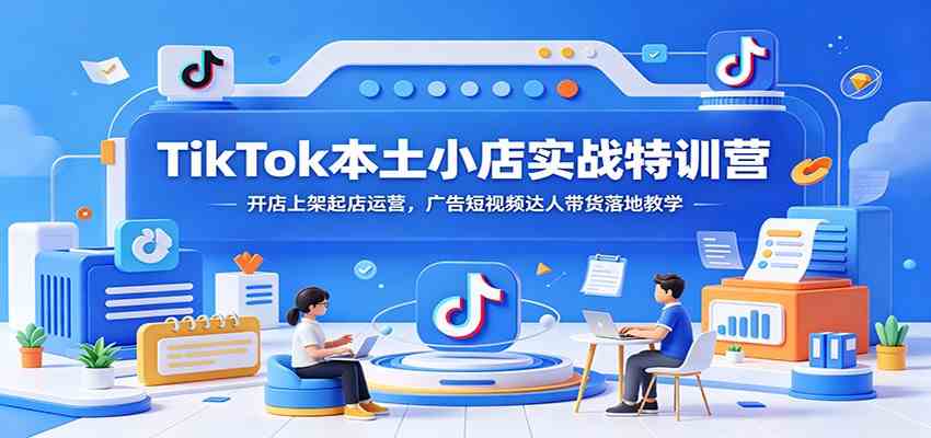 TikTok本土小店实战特训营:开店上架起店运营,广告短视频达人带货落地教学 TikTok本土小店实战特训营:开店上架起店运营,广告短视频达人带货落地教学