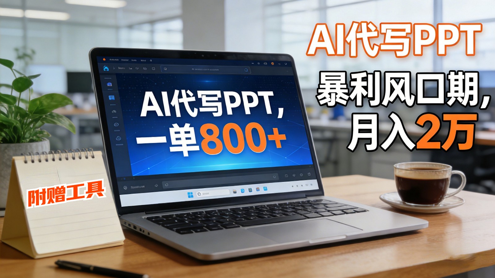 AI 代写做 PPT！一单狂赚 800+，风口期月入 2 万(工具 + 提示词直接送) - 佳梦网创 - 网创副业项目资源站-佳梦网创 - 网创副业项目资源站