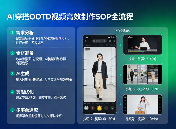 AI穿搭OOTD视频高效制作SOP全流程，适配抖音小红书视频号全平台 - 佳梦网创 - 网创副业项目资源站-佳梦网创 - 网创副业项目资源站