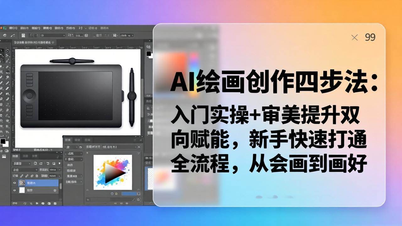 （18166期）AI绘画创作四步法：入门实操+审美提升双向赋能，新手快速打通全流程，从会画到画好 - 佳梦网创 - 网创副业项目资源站-佳梦网创 - 网创副业项目资源站