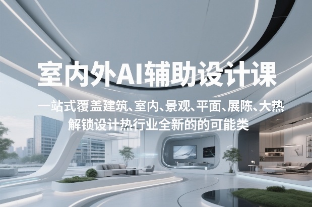 室内外AI设计课,一站式覆盖建筑、室内、景观、平面、展陈五大热门品类,解锁设计行业的全新可能-佳梦网创 - 网创副业项目资源站