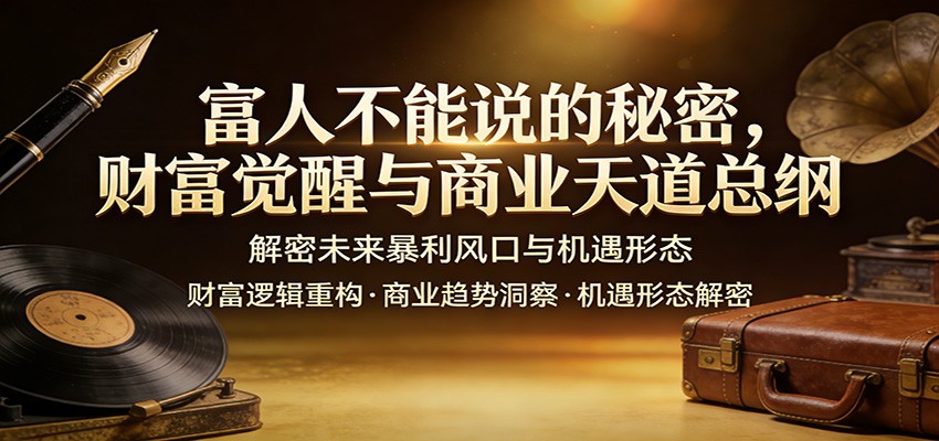富人不能说的秘密，财富觉醒与商业天道总纲，解密未来暴利风口与机遇形态 - 佳梦网创 - 网创副业项目资源站-佳梦网创 - 网创副业项目资源站