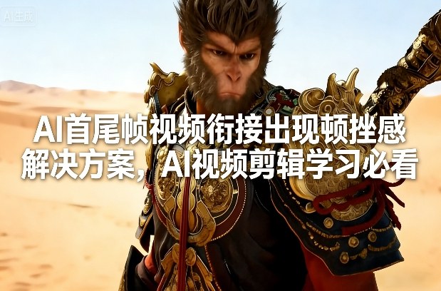 AI首尾帧视频衔接出现顿挫感解决方案，AI视频剪辑学习必看 - 佳梦网创 - 网创副业项目资源站-佳梦网创 - 网创副业项目资源站