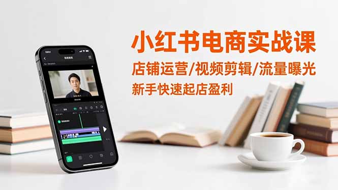 小红书电商实战课：店铺运营/视频剪辑/流量曝光，新手快速起店盈利 - 佳梦网创 - 网创副业项目资源站-佳梦网创 - 网创副业项目资源站