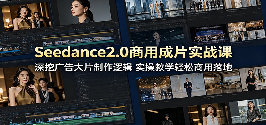 Seedance2.0商用成片实战课：深挖广告大片制作逻辑，实操教学轻松商用落地 - 佳梦网创 - 网创副业项目资源站-佳梦网创 - 网创副业项目资源站
