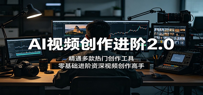 AI视频创作进阶2.0：精通多款热门创作工具，零基础进阶资深视频创作高手 - 佳梦网创 - 网创副业项目资源站-佳梦网创 - 网创副业项目资源站