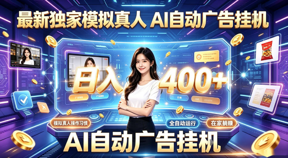 最新独家模拟真人，AI自动挂号挂G，日入400+，全程全自动运行，无需人工【揭秘】 - 佳梦网创 - 网创副业项目资源站-佳梦网创 - 网创副业项目资源站