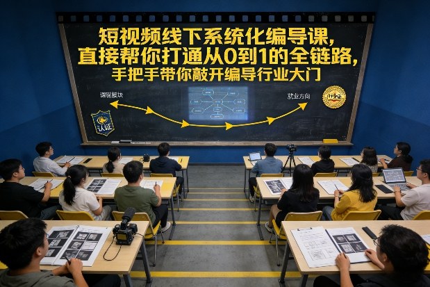 短视频线下系统化编导课，直接帮你打通从0到1的全链路，手把手带你敲开编导行业大门 - 佳梦网创 - 网创副业项目资源站-佳梦网创 - 网创副业项目资源站