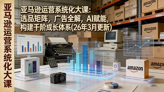 亚马逊运营系统化大课：选品矩阵，广告全解，AI赋能，构建千阶成长体系(26年3月更新 - 佳梦网创 - 网创副业项目资源站-佳梦网创 - 网创副业项目资源站