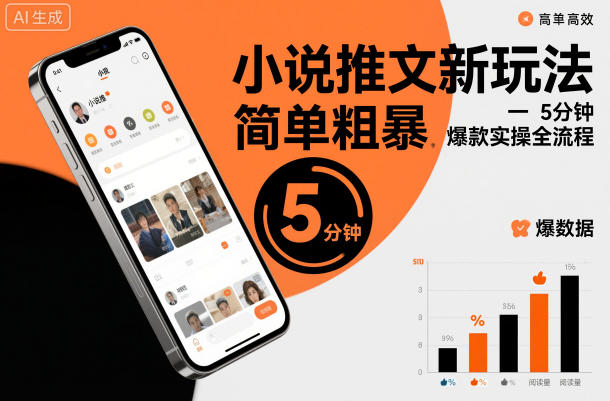 小说推文新玩法，简单粗爆，5分种一个爆款实操全流程 - 佳梦网创 - 网创副业项目资源站-佳梦网创 - 网创副业项目资源站