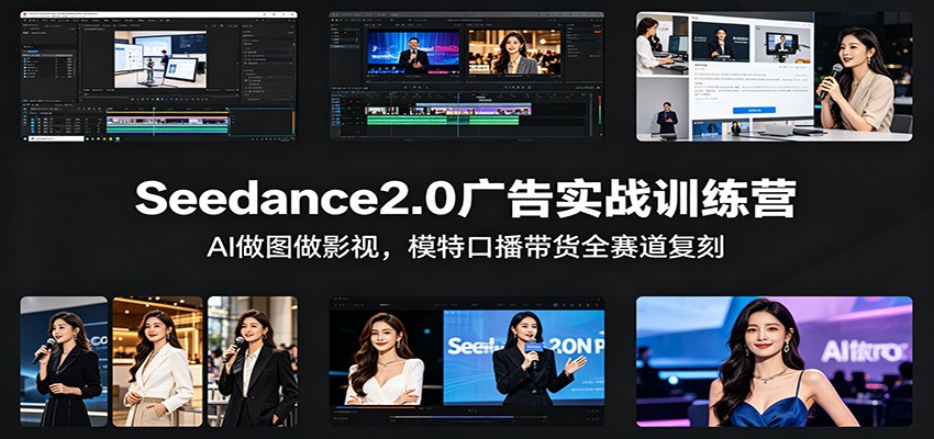 Seedance2.0广告实战训练营：AI做图做影视，模特口播带货全赛道复刻 - 佳梦网创 - 网创副业项目资源站-佳梦网创 - 网创副业项目资源站