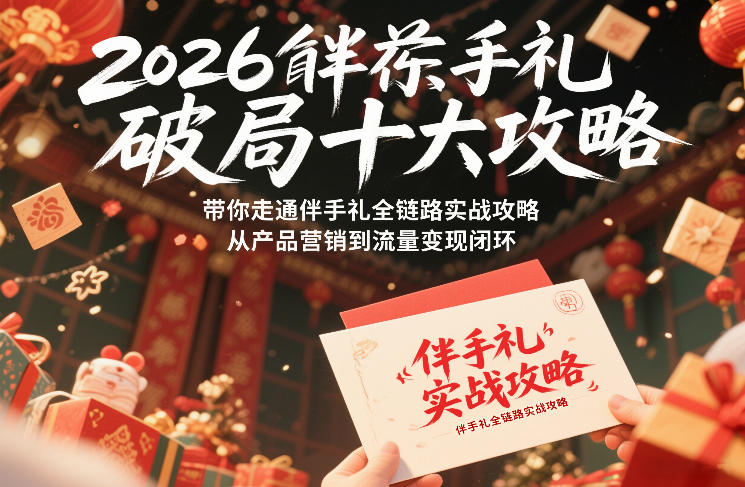 2026伴手礼破局十大攻略，带你走通伴手礼全链路实战攻略，从产品营销到流量变现闭环 - 佳梦网创 - 网创副业项目资源站-佳梦网创 - 网创副业项目资源站