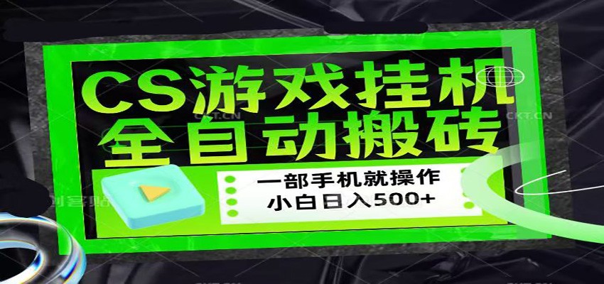 CSGO游戏挂机捡漏搬砖，超稳定的项目，带领1000+小白实现日入500+ - 佳梦网创 - 网创副业项目资源站-佳梦网创 - 网创副业项目资源站
