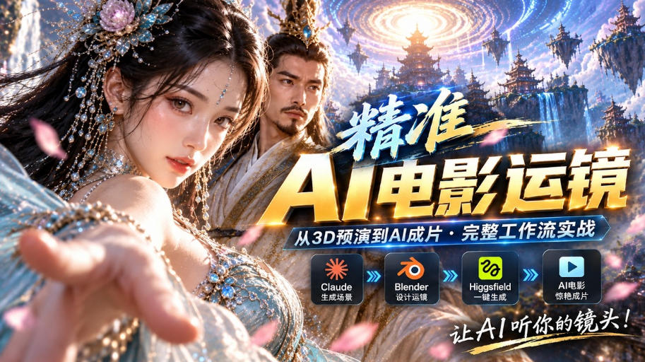 AI视频终于能精准运镜了！Claude+Blender+Higgsfield免费插件实测 - 佳梦网创 - 网创副业项目资源站-佳梦网创 - 网创副业项目资源站