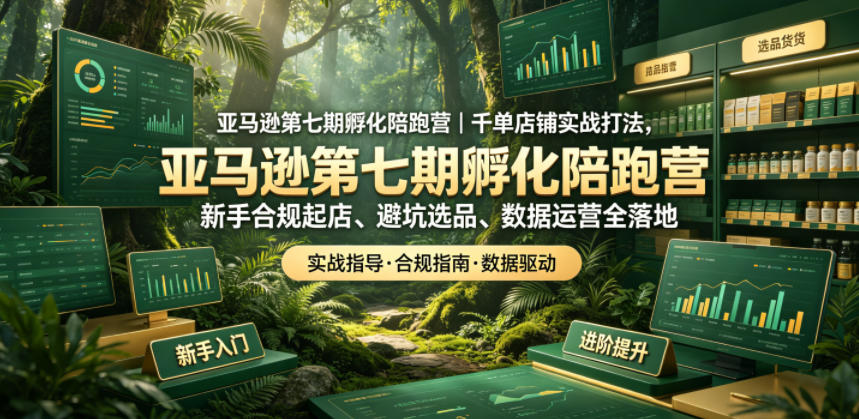 亚马逊孵化陪跑营｜千单店铺实战打法，新手合规起店、避坑选品、数据运营全落地（更新0708） - 佳梦网创 - 网创副业项目资源站-佳梦网创 - 网创副业项目资源站