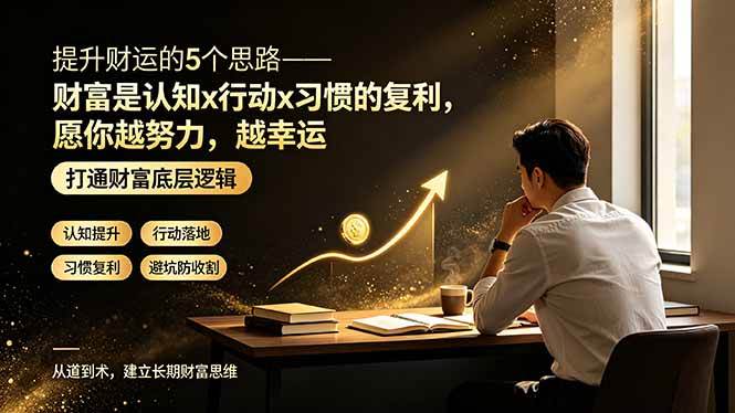 （19233期）付费文章：提升财运的5个思路——财富是认知x行动x习惯的复利，愿你越努力，越幸运 - 佳梦网创 - 网创副业项目资源站-佳梦网创 - 网创副业项目资源站
