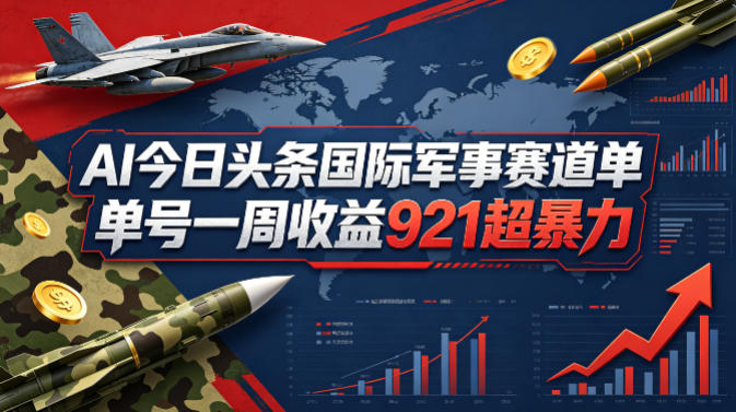 AI今日头条国际军事赛道，单号一周收益921，超暴力 - 佳梦网创 - 网创副业项目资源站-佳梦网创 - 网创副业项目资源站