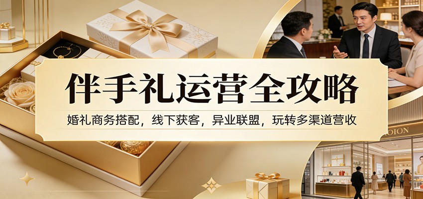 伴手礼运营全攻略：婚礼商务搭配，线下获客，异业联盟，玩转多渠道营收 - 佳梦网创 - 网创副业项目资源站-佳梦网创 - 网创副业项目资源站
