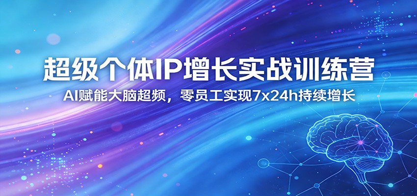 超级个体IP增长实战训练营：AI赋能大脑超频，零员工实现7x24h持续增长（更新） - 佳梦网创 - 网创副业项目资源站-佳梦网创 - 网创副业项目资源站