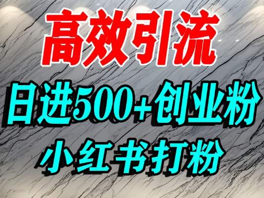 怎么打创业粉？小红书预算3000项目推荐引流精准创业粉，单人操作日引500+精准创业粉 - 佳梦网创 - 网创副业项目资源站-佳梦网创 - 网创副业项目资源站