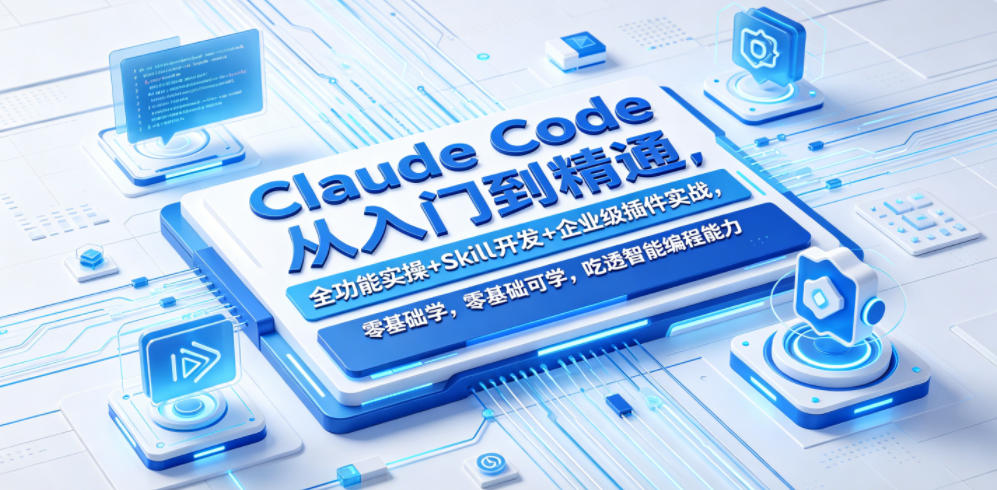 Claude Code从入门到精通,全功能实操+Skill开发+企业级插件实战,零基础可学,吃透智能编程全能力 Claude Code从入门到精通,全功能实操+Skill开发+企业级插件实战,零基础可学,吃透智能编程全能力