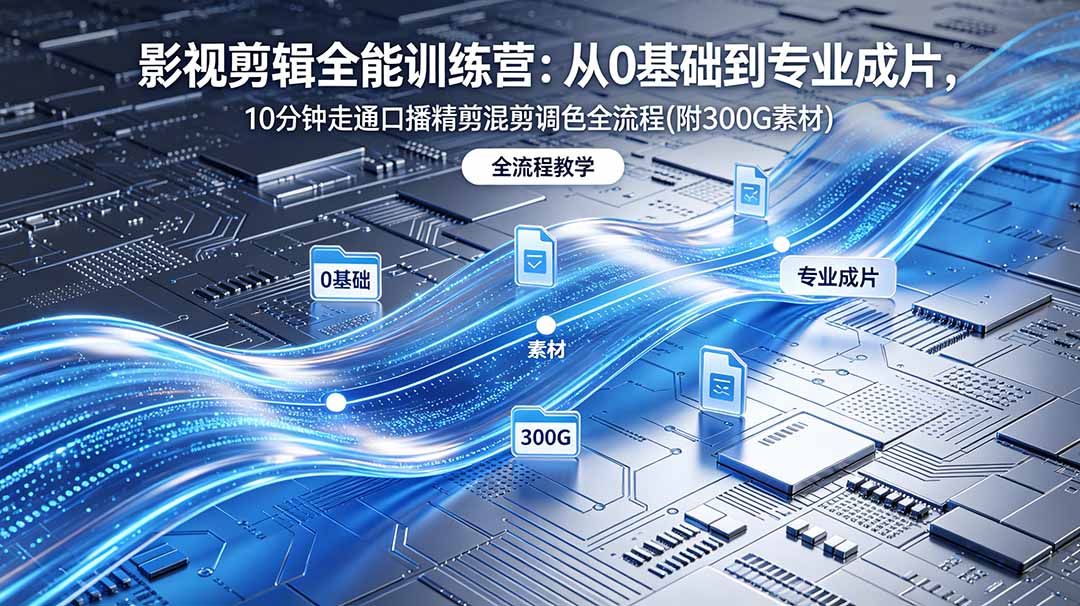 2026影视剪辑全能实战课｜0基础到专业成片，全流程教学，高清带300G素材-佳梦网创 - 网创副业项目资源站