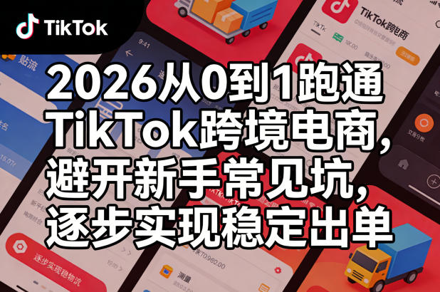 2026从0到1跑通TikTok跨境电商，避开新手常见坑，逐步实现稳定出单 - 佳梦网创 - 网创副业项目资源站-佳梦网创 - 网创副业项目资源站