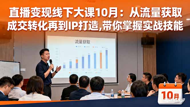 直播变现线下大课10月：从流量获取到成交转化再到IP打造,带你掌握实战技能 - 佳梦网创 - 网创副业项目资源站-佳梦网创 - 网创副业项目资源站