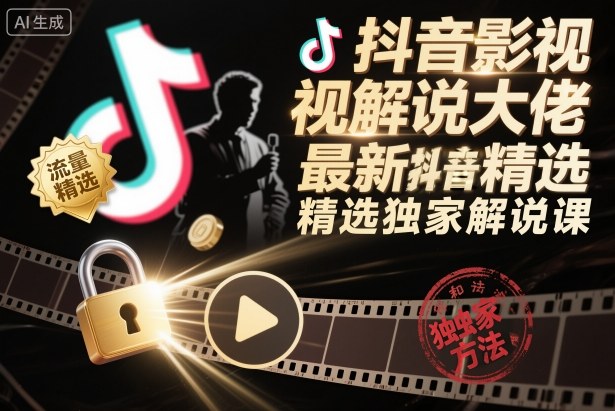 抖音影视解说大佬最新抖音进精选和独家方法，精选独家解说课（更新11月） - 佳梦网创 - 网创副业项目资源站-佳梦网创 - 网创副业项目资源站