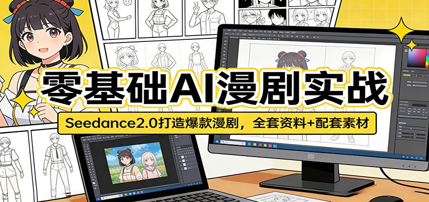 零基础AI漫剧实战：Seedance2.0打造爆款漫剧，全套资料+配套素材 - 佳梦网创 - 网创副业项目资源站-佳梦网创 - 网创副业项目资源站