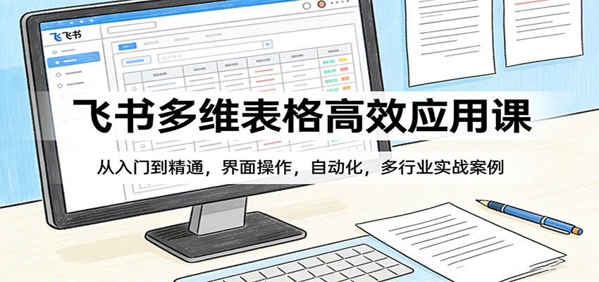 飞书多维表格高效应用课：从入门到精通，界面操作，自动化，多行业实战案例 - 佳梦网创 - 网创副业项目资源站-佳梦网创 - 网创副业项目资源站