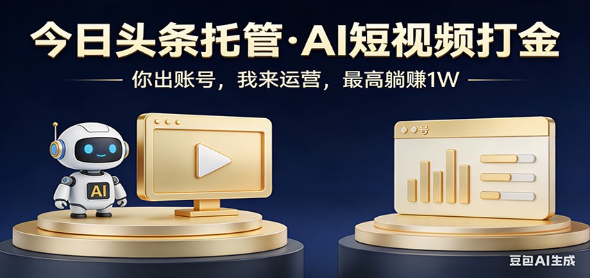头条号AI托管，我提供作品，你提供账号，每天5分钟发布，小白躺赚3000+ - 佳梦网创 - 网创副业项目资源站-佳梦网创 - 网创副业项目资源站