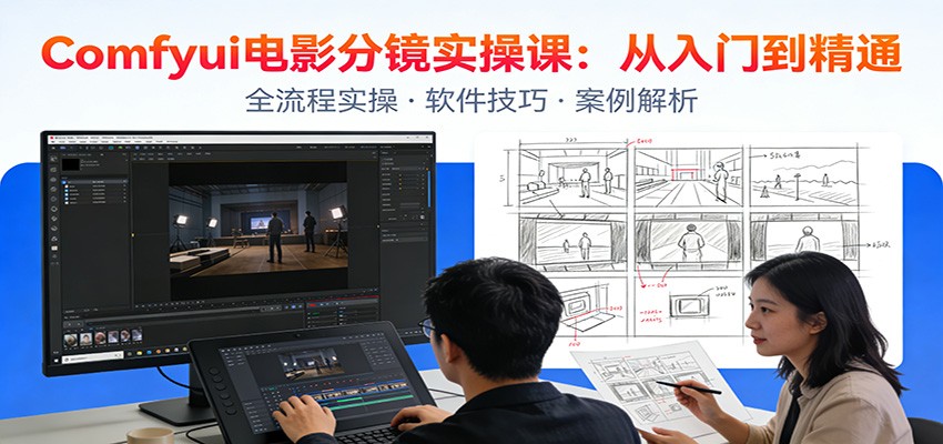 ComfyUI电影分镜实操课：分镜一致性，全流程AI视频制作，零基础也能做专业分镜 - 佳梦网创 - 网创副业项目资源站-佳梦网创 - 网创副业项目资源站