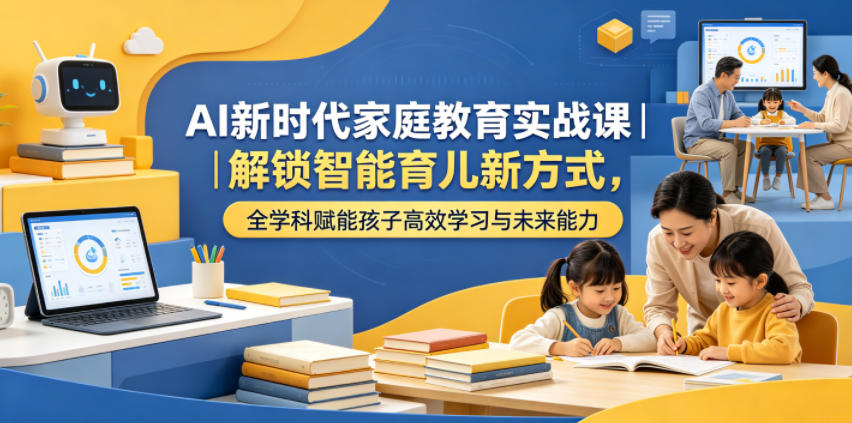 AI新时代家庭教育实战课｜解锁智能育儿新方式，全学科赋能孩子高效学习与未来能力 - 佳梦网创 - 网创副业项目资源站-佳梦网创 - 网创副业项目资源站