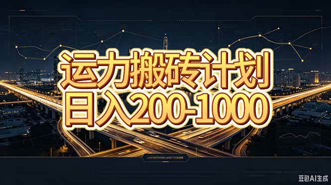 （20283期）运力搬砖，风口项目。当日收益稳定200-1000。 每天仅需一小时，新人轻松上手。-佳梦网创 - 网创副业项目资源站