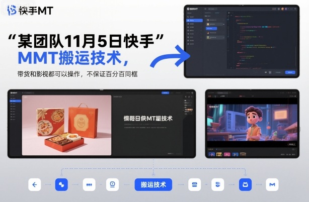 某团队11月5日快手MT搬运技术，带货和影视都可以操作，不保证百分百同框，自测 - 佳梦网创 - 网创副业项目资源站-佳梦网创 - 网创副业项目资源站