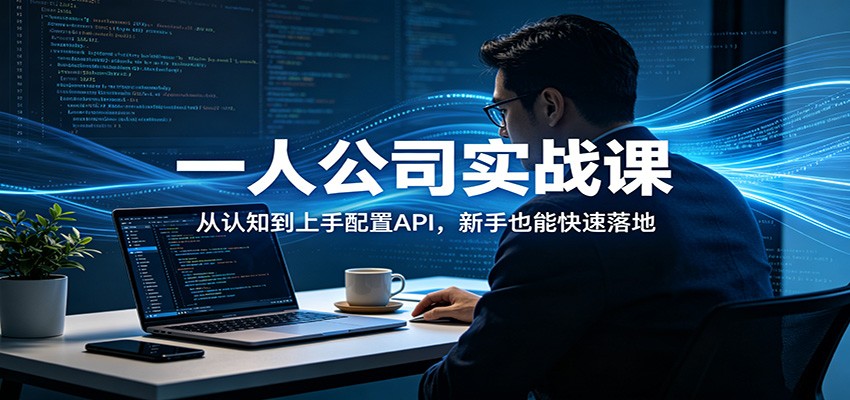 一人公司实战课：从认知到上手配置API，新手也能快速落地 - 佳梦网创 - 网创副业项目资源站-佳梦网创 - 网创副业项目资源站